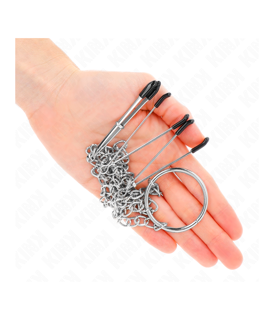 KINK - TRIPLE NIPPLE AND CLIT CLAMPS WITH CHAIN MODEL 1