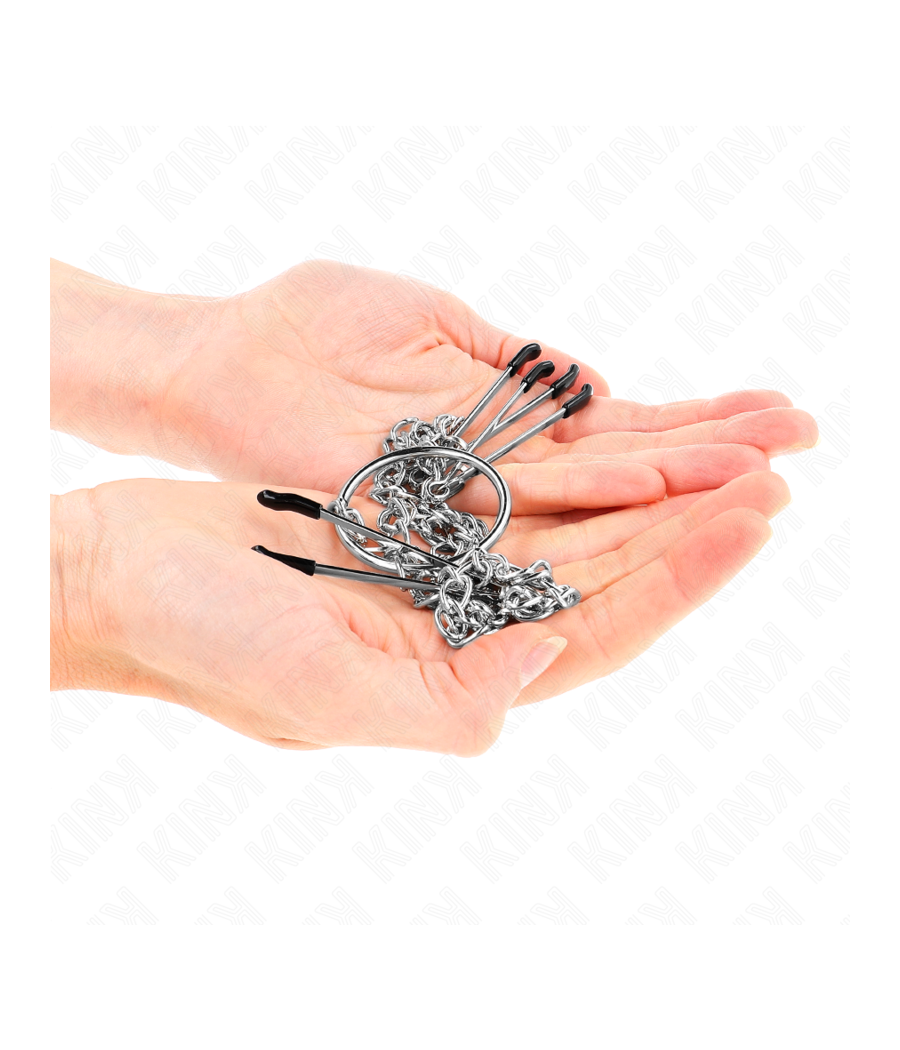 KINK - PINZE PER CAPEZZOLI TRIPLI E CLIT CON CATENA MODELLO 1