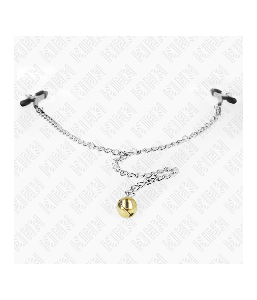 KINK - PINZAS PARA PEZONES CON CAMPANA DORADO Y CADENA 30 CM