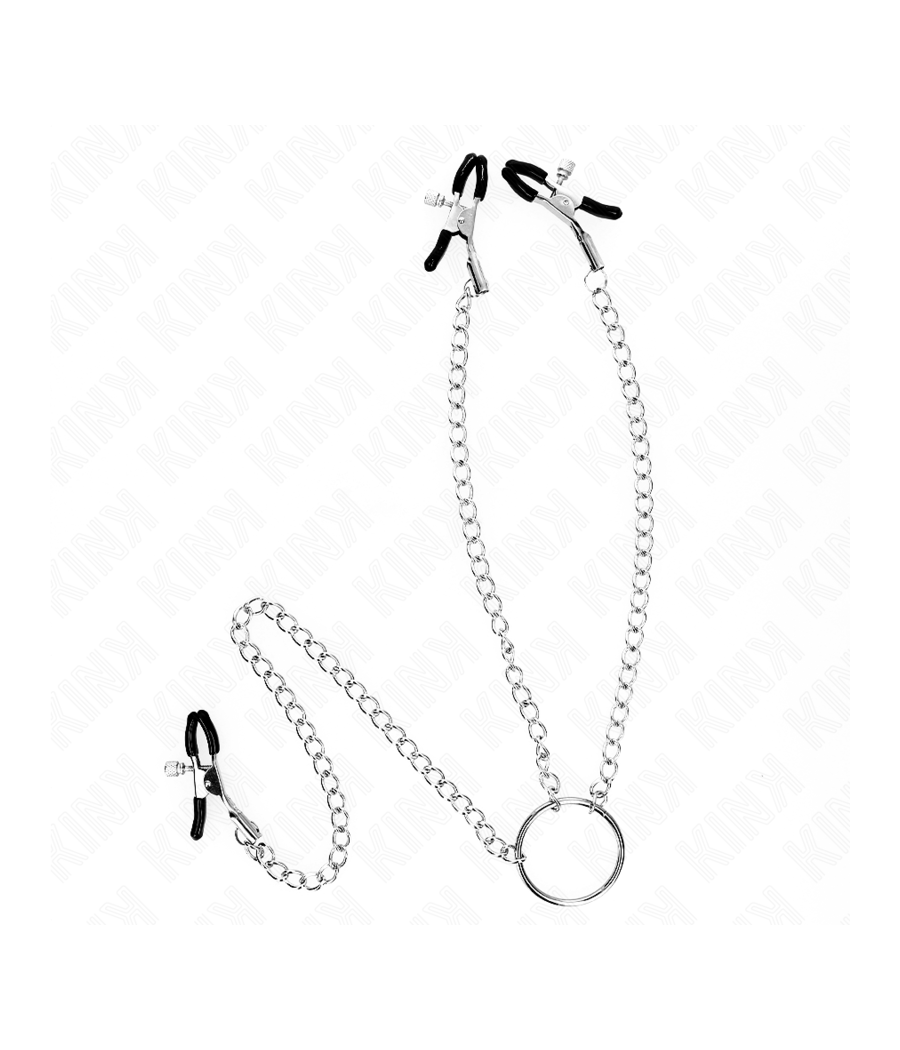 KINK - PINZAS PARA PEZONES Y CLÍTORIS CON CADENA 30 CM MODELO 2