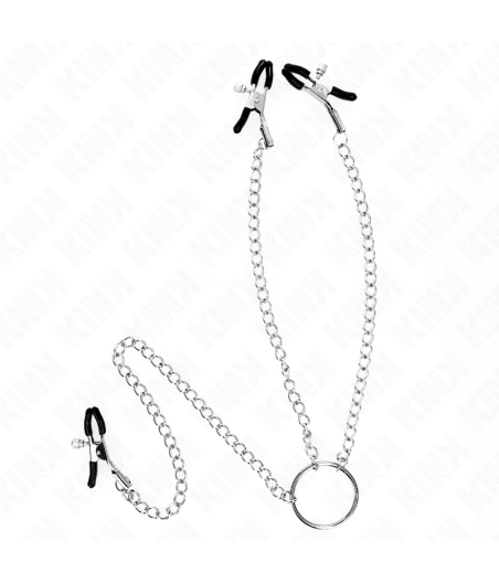 KINK - PINZAS PARA PEZONES Y CLÍTORIS CON CADENA 30 CM MODELO 2