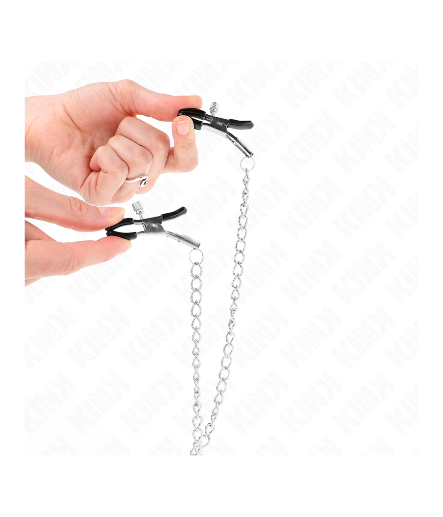 KINK - PINÇAS TRIPLAS PARA BICOS E CLITÓRIS COM CORRENTE MODELO 0
