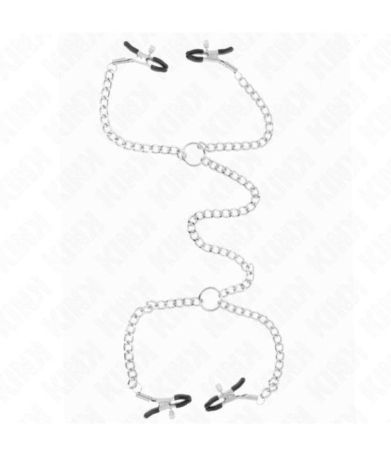 KINK - PINZAS PARA PEZONES DOBLE 32 CM CON CADENAS 14 CM