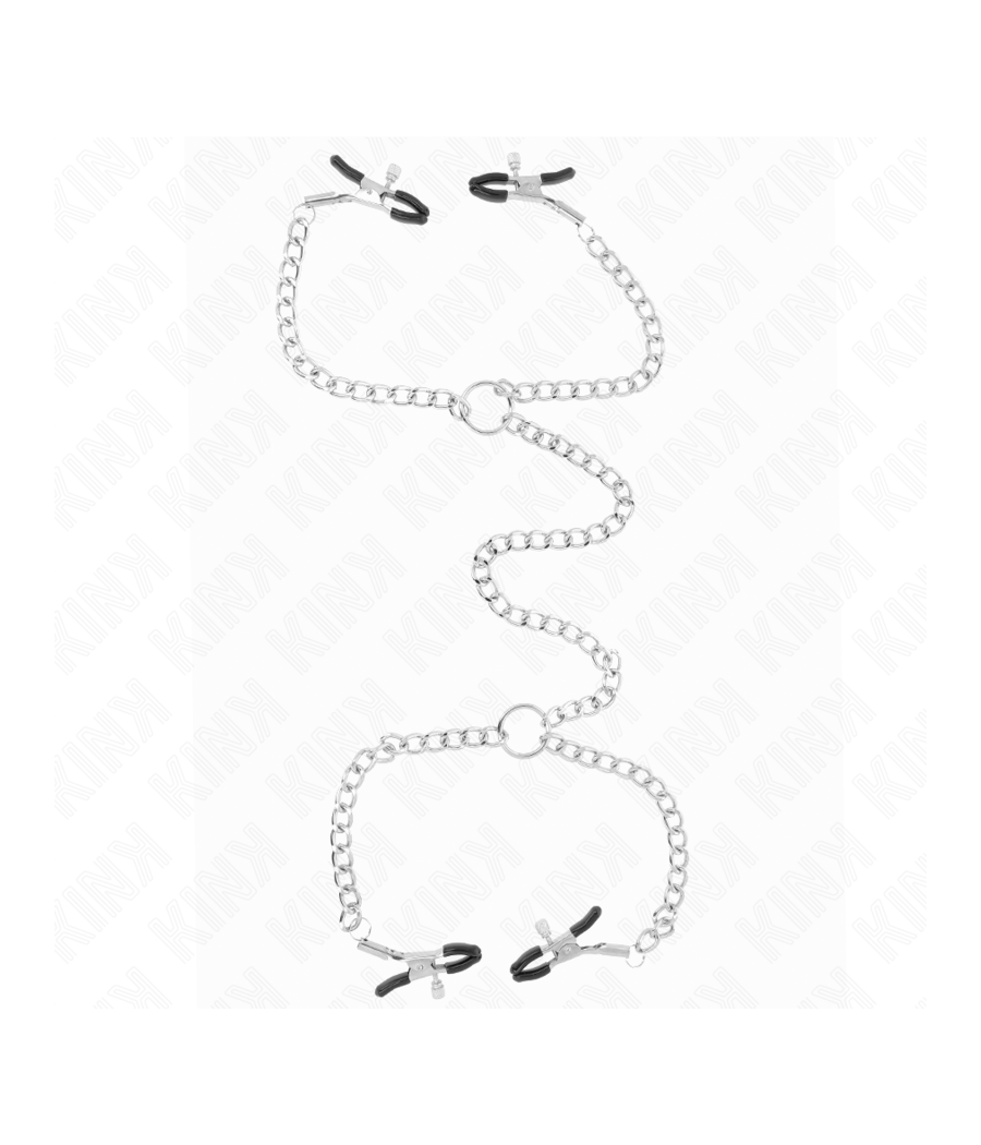 KINK - MORSETTI PER CAPEZZOLI A 4 CATENE 32 CM CON CATENE 14 CM