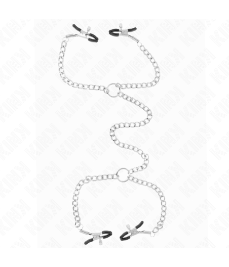 KINK - MORSETTI PER CAPEZZOLI A 4 CATENE 32 CM CON CATENE 14 CM