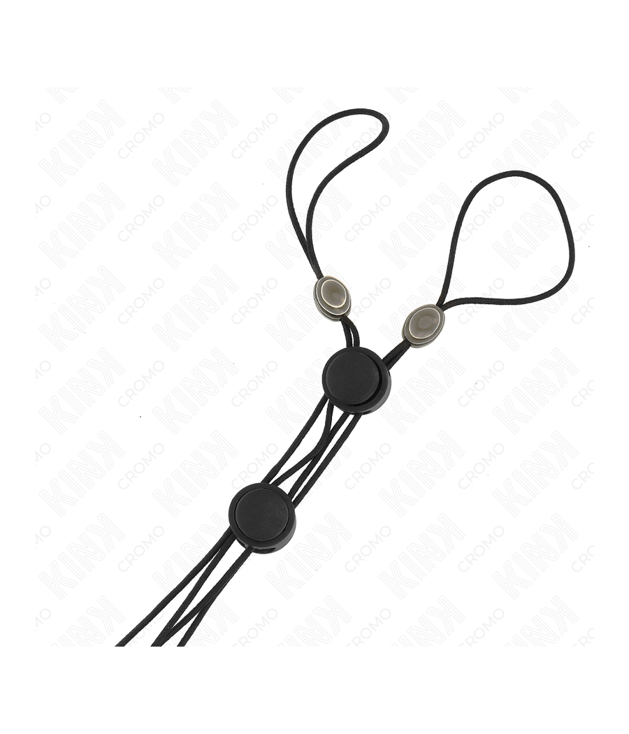 KINK - BLACK DETAIL NIPPLE CLAMPS WITH BLACK ELASTIC