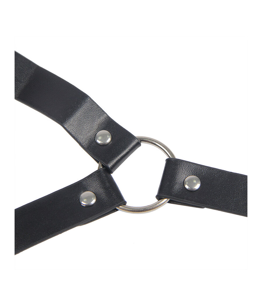 SUBBLIME - 953720 BONDAGE COURO TIRAS BREAST CLAMPS PRETO TAMANHO ÚNICO