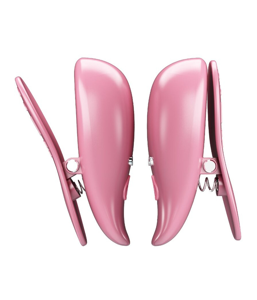 PRETTY LOVE - MORSETTI PER CAPEZZOLI CAILEY 10 VIBRAZIONI TELECOMANDO ROSA