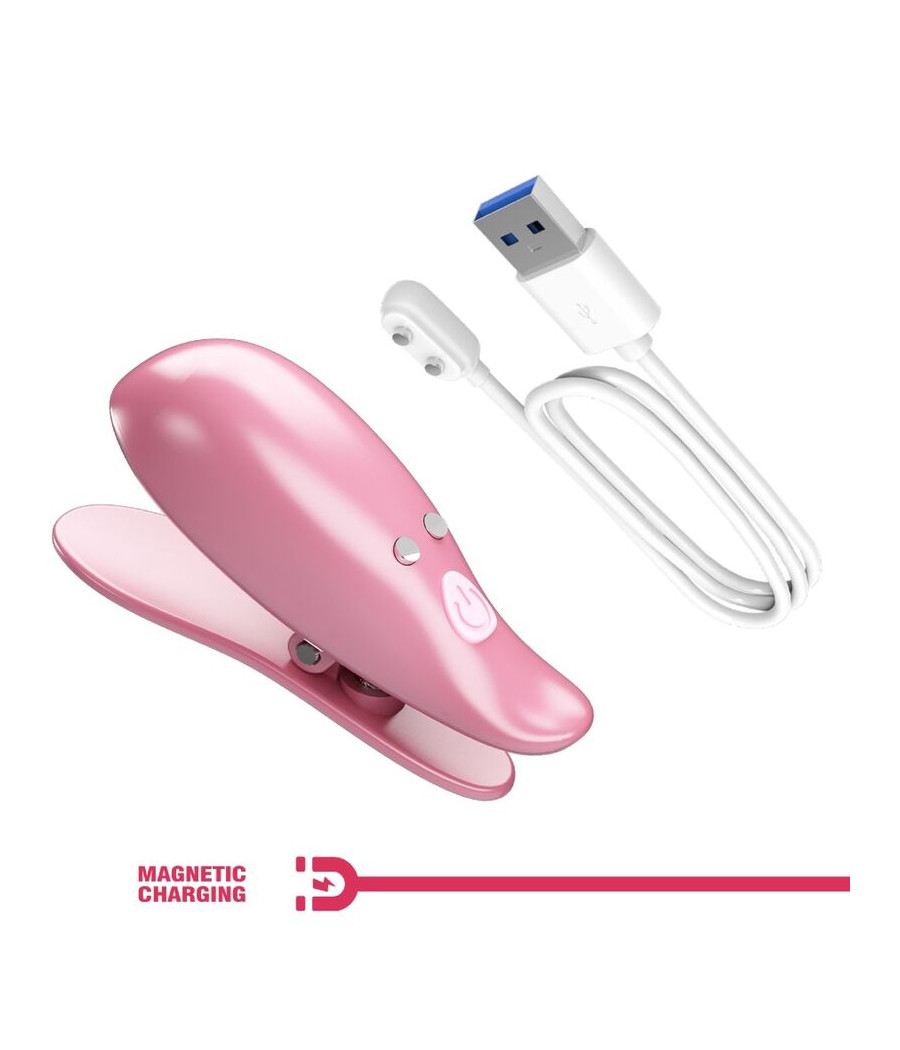 PRETTY LOVE - CAILEY PINZAS PARA PEZONES 10 VIBRACIONES CONTROL REMOTO ROSA