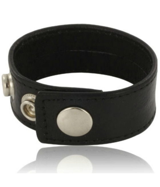 LEATHER BODY - SANGLE DE PÉNIS RÉGLABLE EN CUIR NOIR
