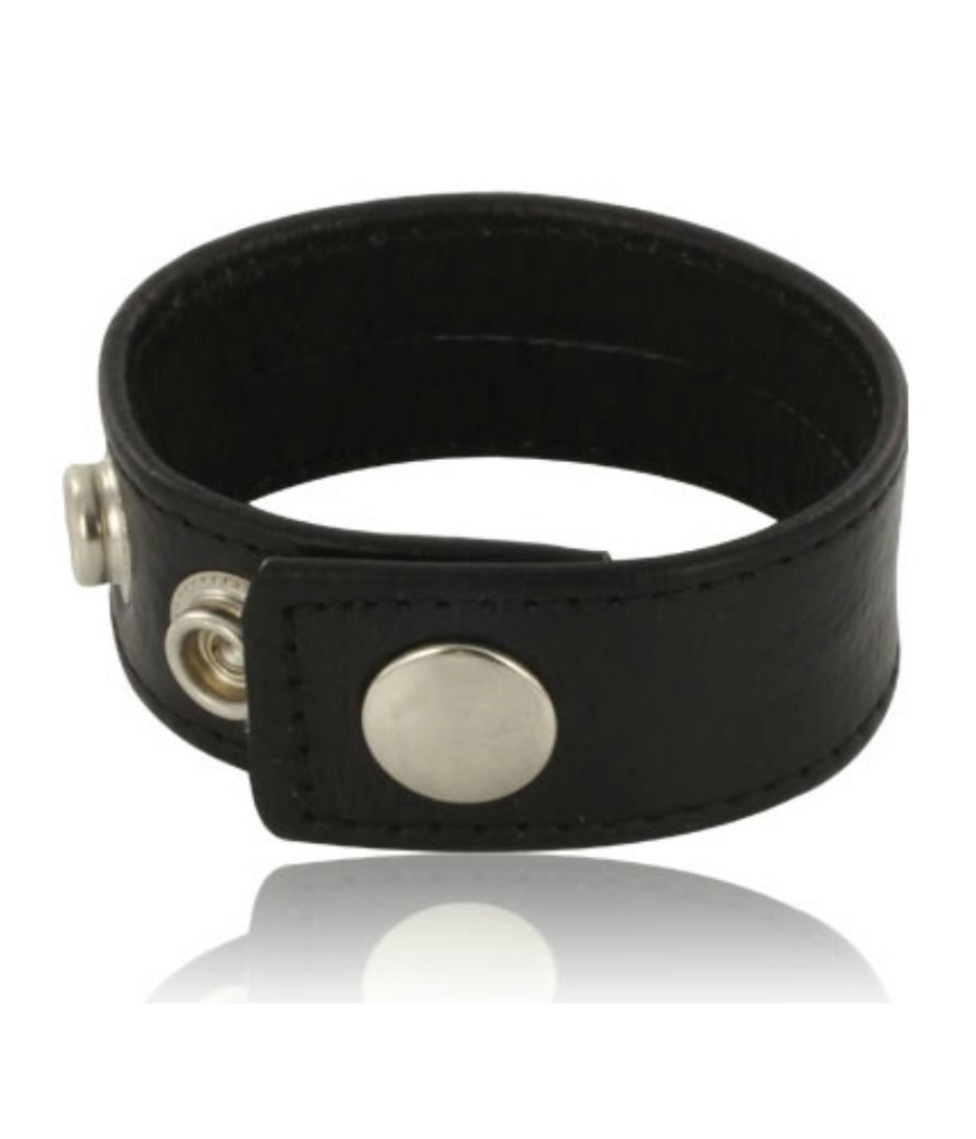 LEATHER BODY - SANGLE DE PÉNIS RÉGLABLE EN CUIR NOIR