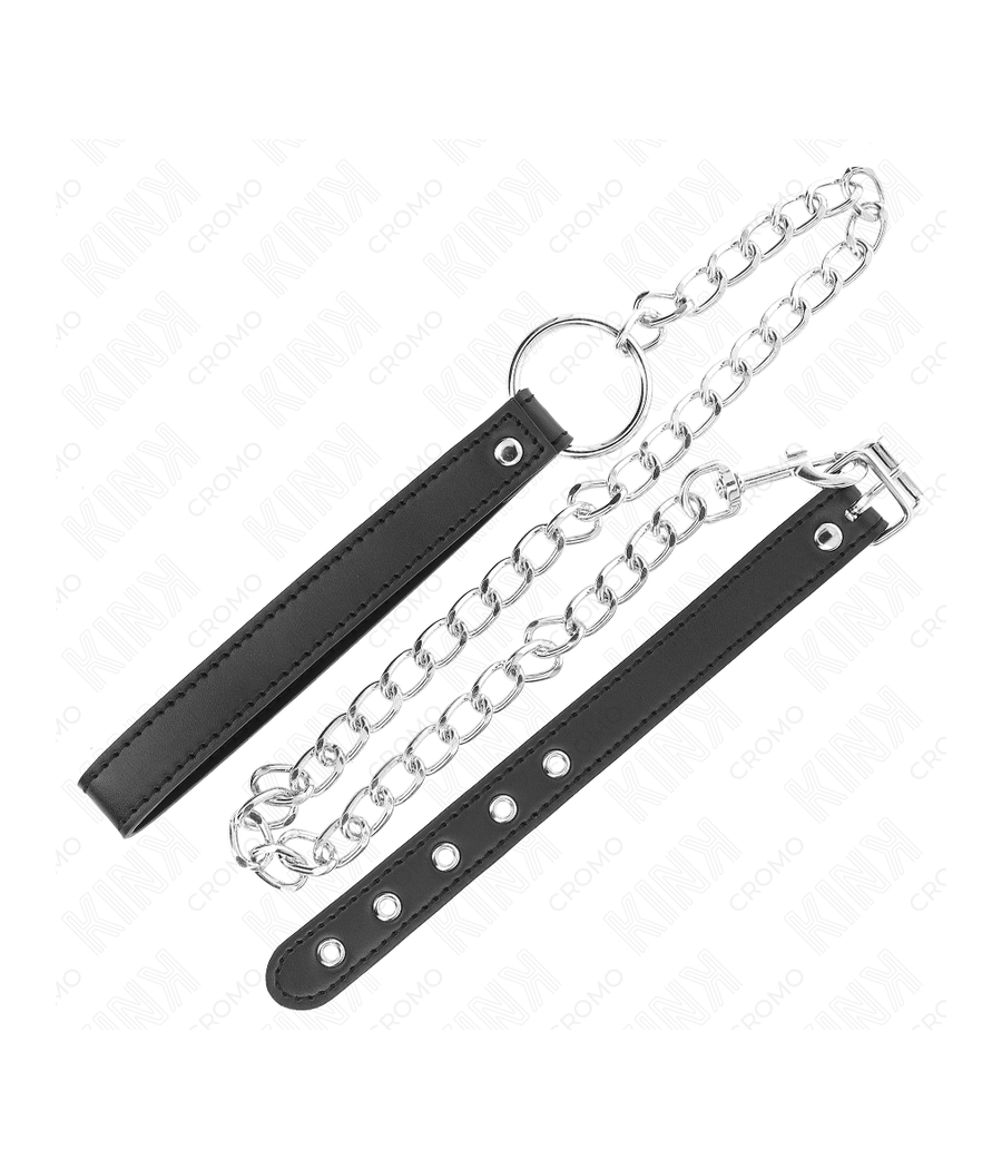 KINK - PENISRING AUS LEDER 21,5 X 2 CM MIT 60 CM METALLKETTE UND LEDERBAND