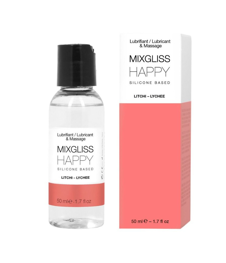 MIXGLISS - LUBRIFICANTE SILICONE HAPPY LITCHI 50 ML