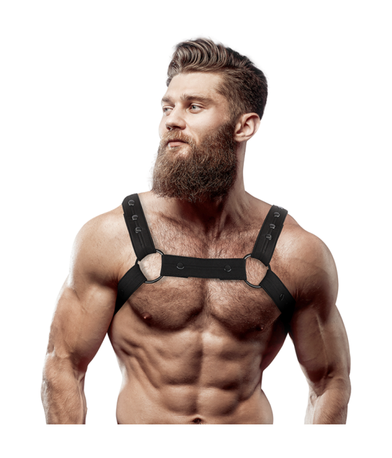 FETISH SUBMISSIVE ATTITUDE - ADJUSTABLE NEOPRENE CHEST SPORTS HARNESS FOR MEN