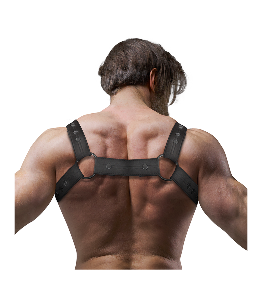 FETISH SUBMISSIVE ATTITUDE - VERSTELLBARER NEOPREN-BRUST-SPORT-HARNESS FÜR MNNER