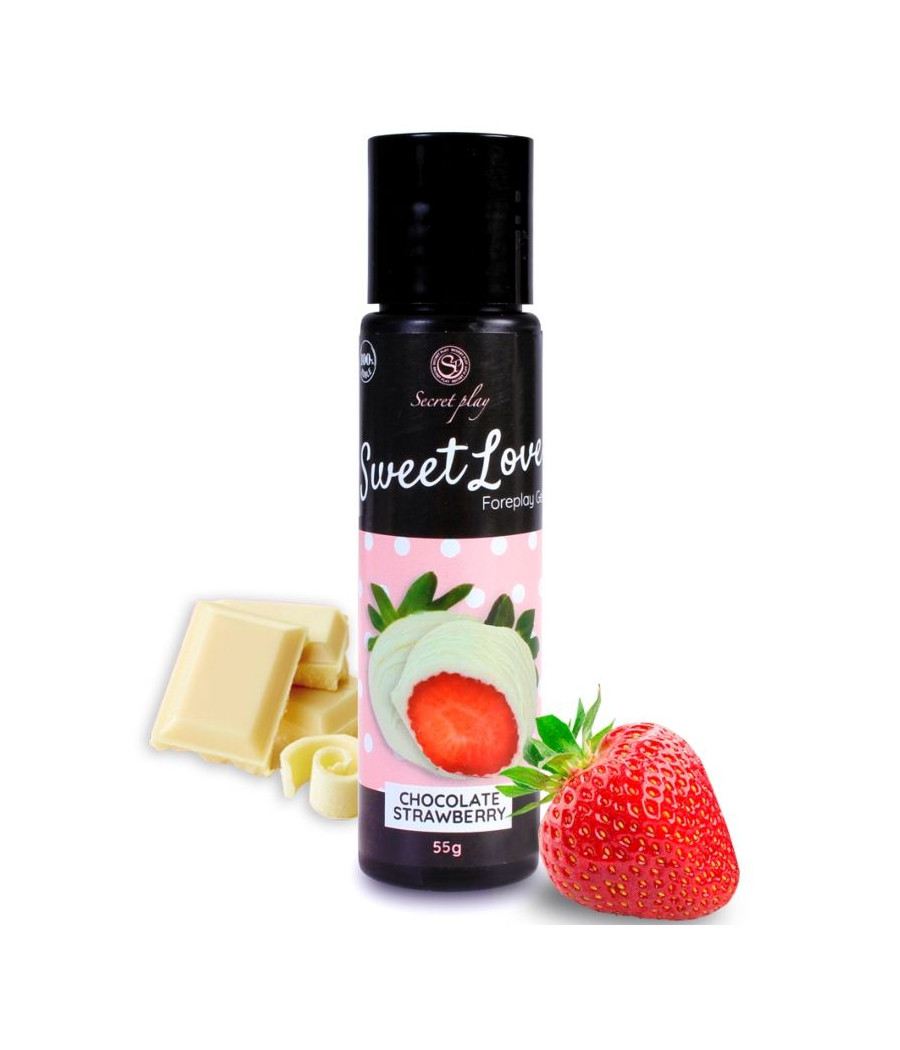 SECRETPLAY - GEL SWEET LOVE FRAISE ET CHOCOLAT BLANC 60 ML