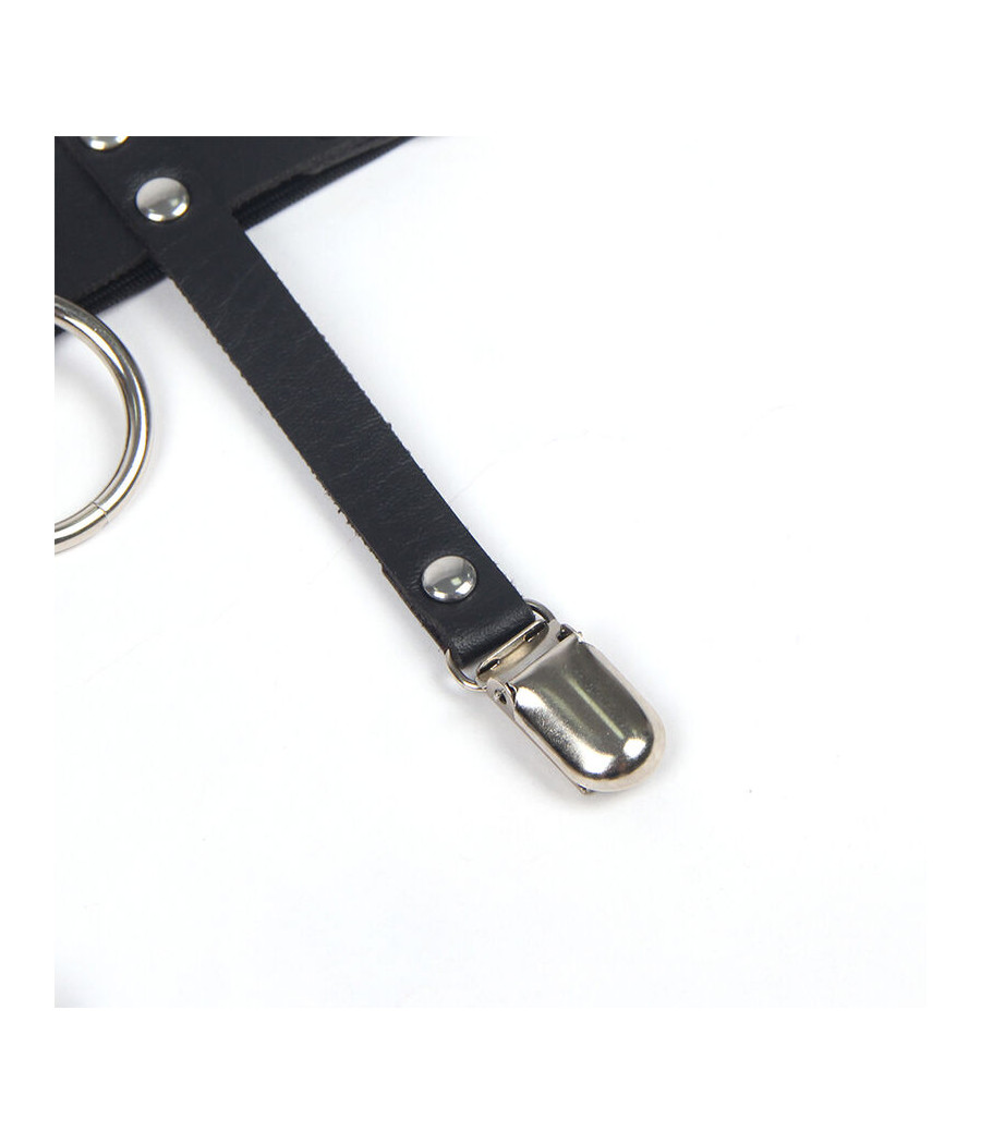 SUBBLIME - 953744 GIARRETRELLA PUNK IN PELLE REGOLABILE NERA TAGLIA UNICA