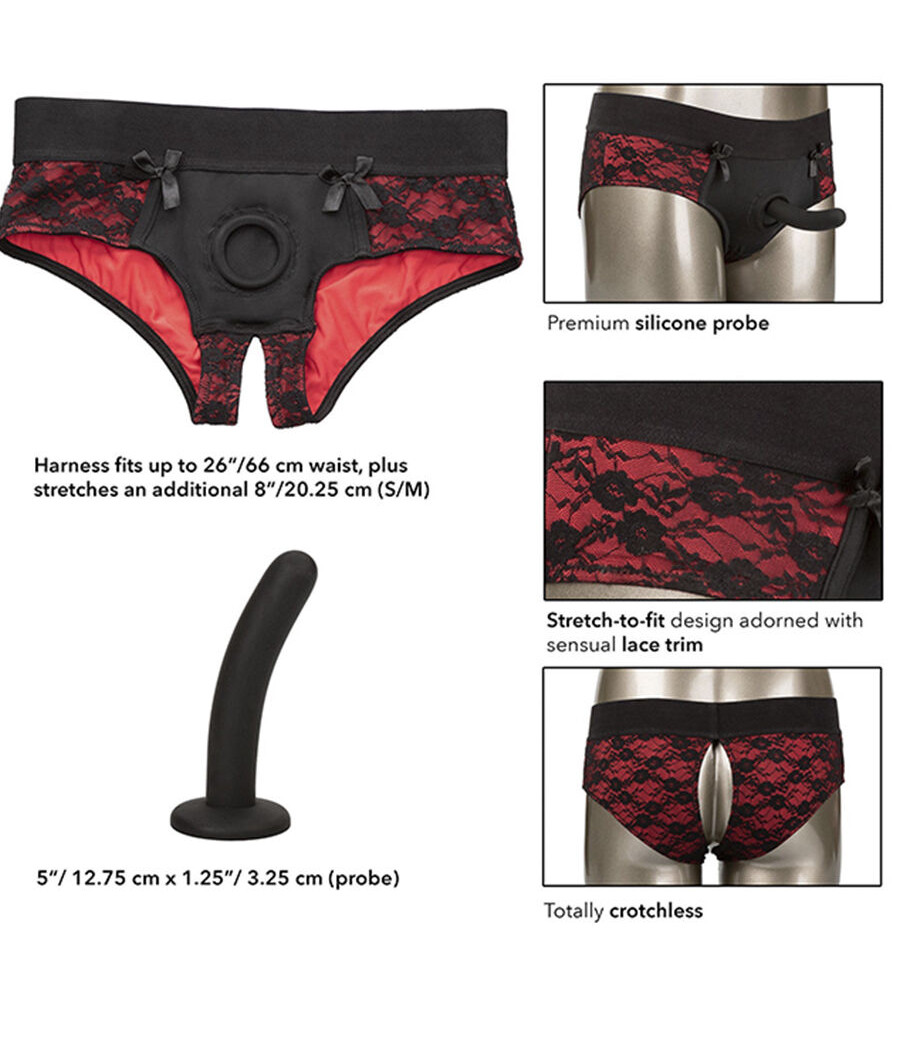 CALEXOTICS - SCANDAL ENSEMBLE CULOTTE SANS ENTREJAMBE AVEC GODE TAILLE S/M