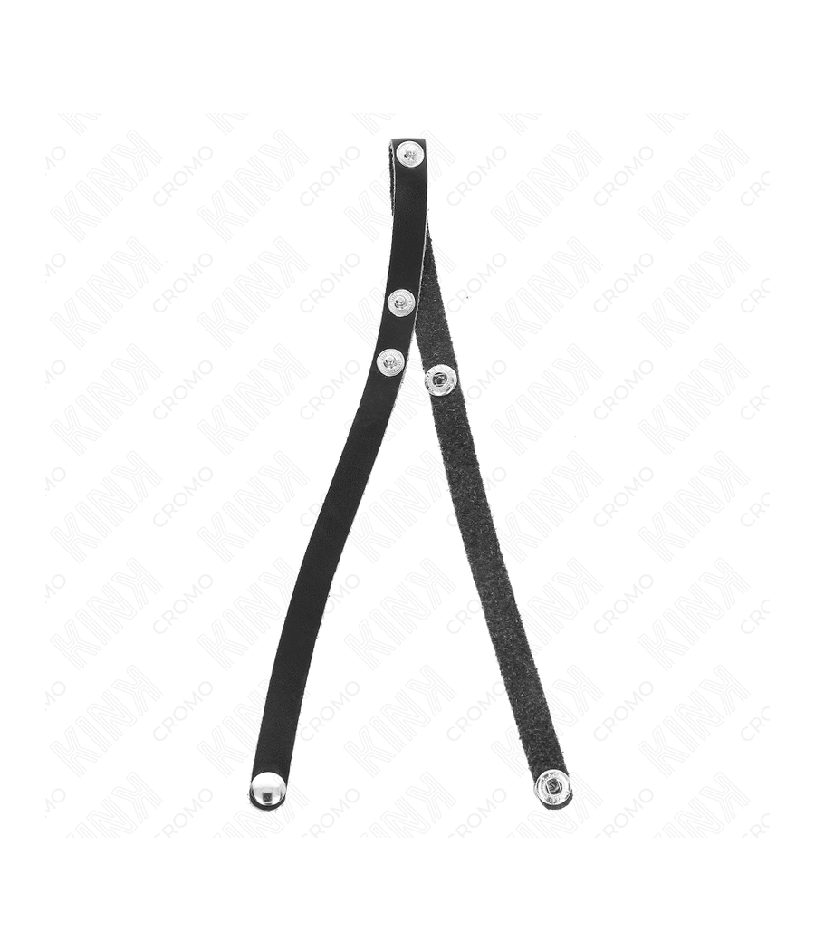 KINK - LEATHER PENIS RING WITH PRESSURE CLOSURE 39 X 1 CM