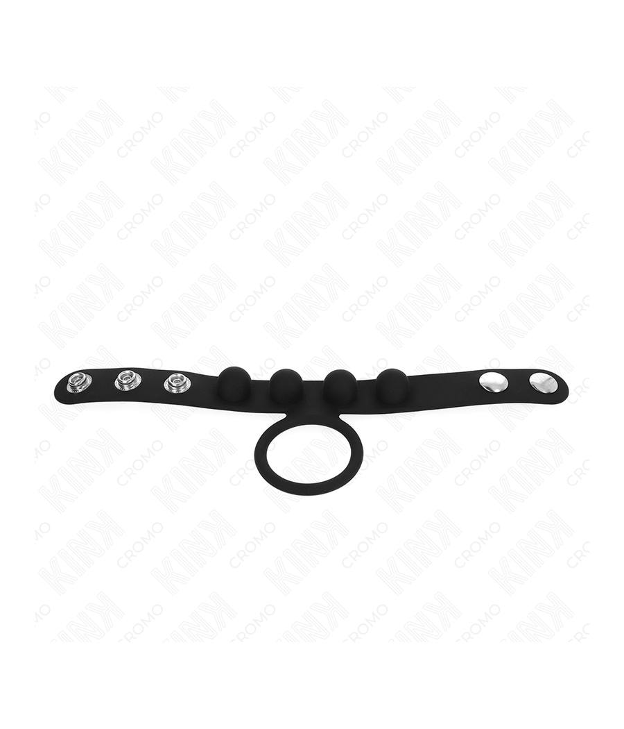 KINK - LEATHER PENIS RING 3.5 CM WITH PRESSURE CLOSURE 23 X 2 CM