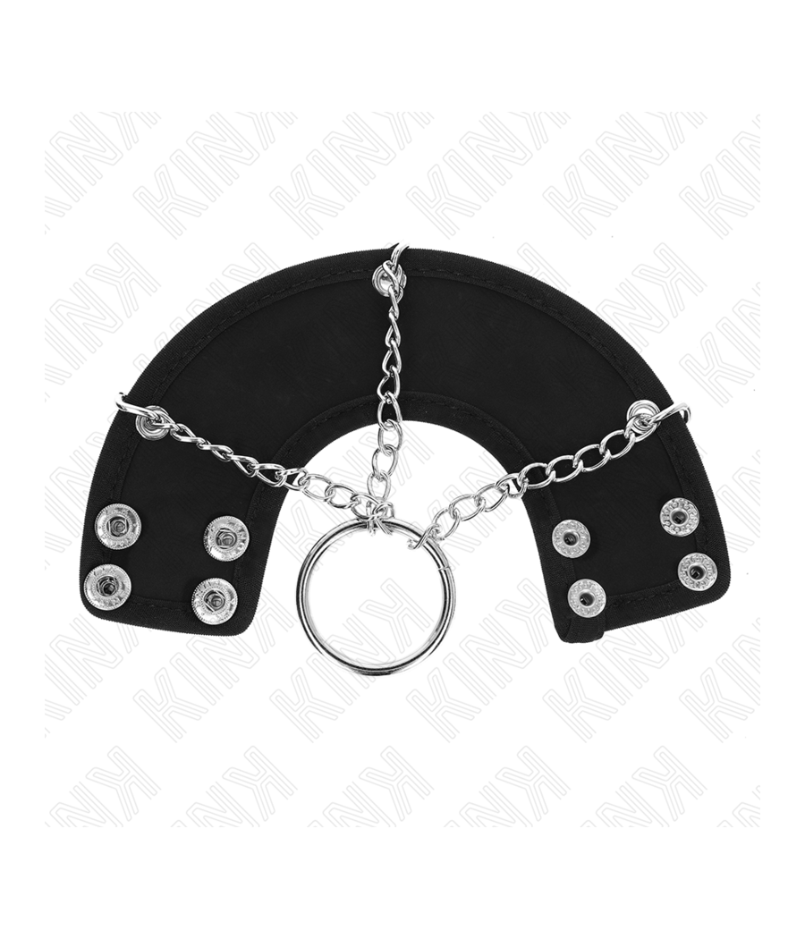 KINK - ANELLO PER PENE CATENA 4 CM METALLO 7 CM CON CINTURA IN PELLE
