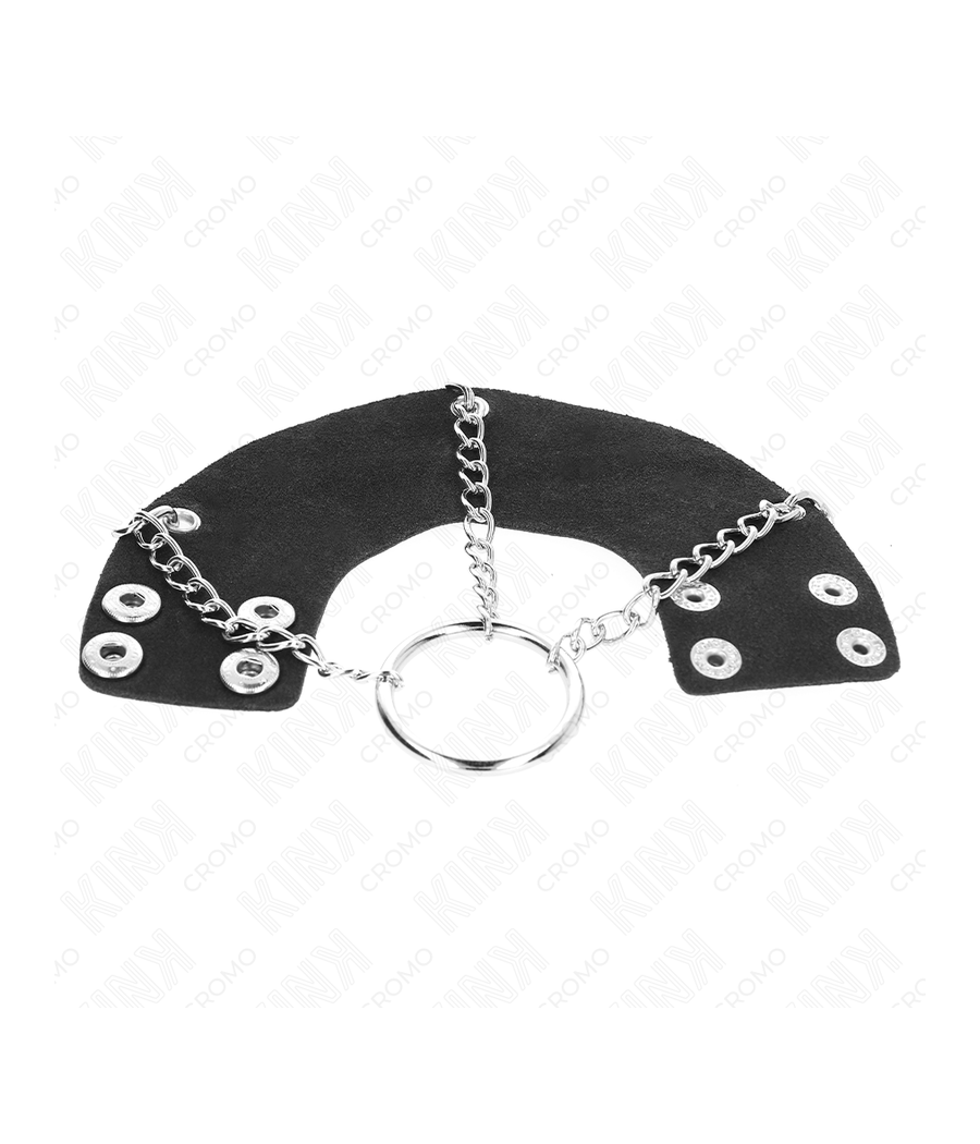 KINK - ANNEAU PÉNIS CHAÎNE 4 CM 7 CM MÉTAL AVEC CEINTURE EN CUIR