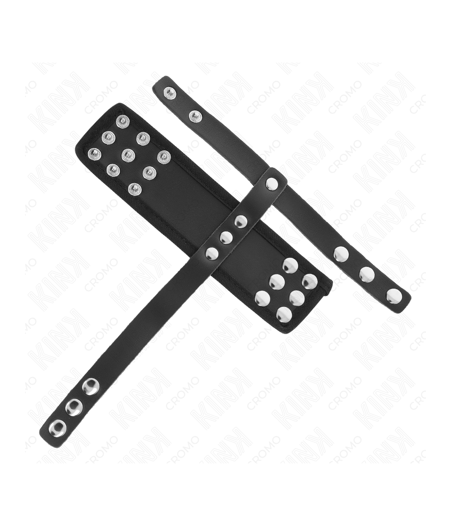 KINK - PENISKÄFIGRING AUS LEDER MIT VERSTELLBAREM BESCHICHTETEM HOCKENTRENNERGURT