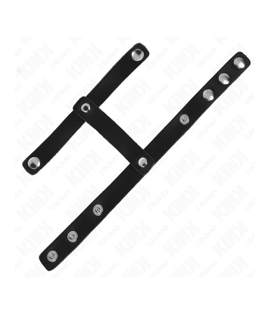 KINK - ADJUSTABLE LEATHER PENIS RING AND BALL DIVIDER STRAP