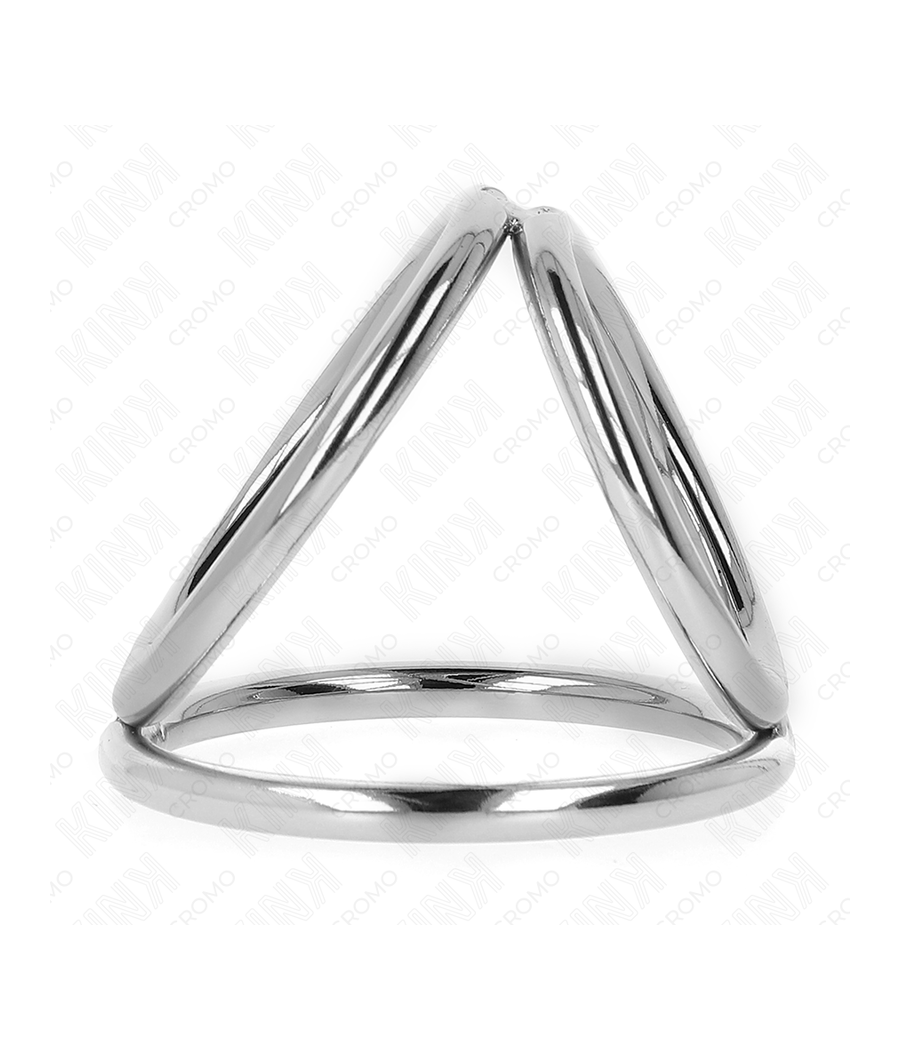 KINK - ANILLO PENE TRIPLE METAL CROMADO 3.2 CM A 4.5 CM