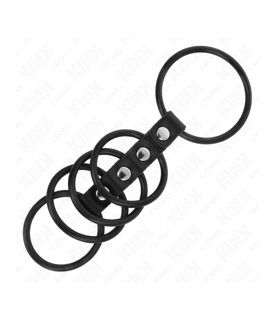 KINK - 5 ANÉIS DE SILICONE 3,8 CM A 4,8 CM CONECTADOS POR COURO