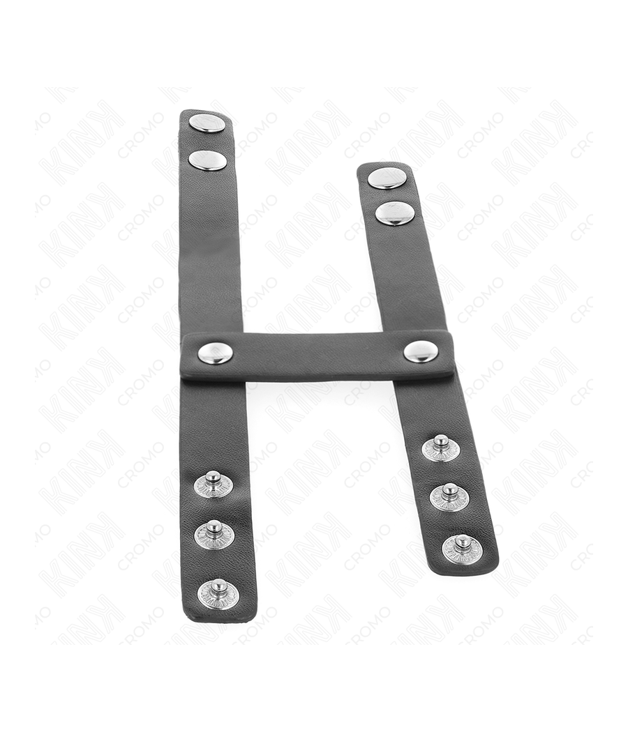 KINK - ANNEAU PÉNIS DOUBLE EN CUIR RÉGLABLE