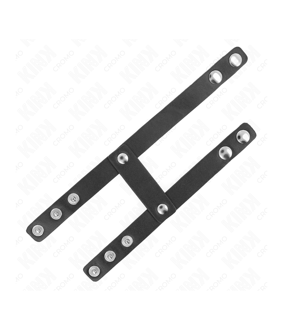 KINK - ANNEAU PÉNIS DOUBLE EN CUIR RÉGLABLE