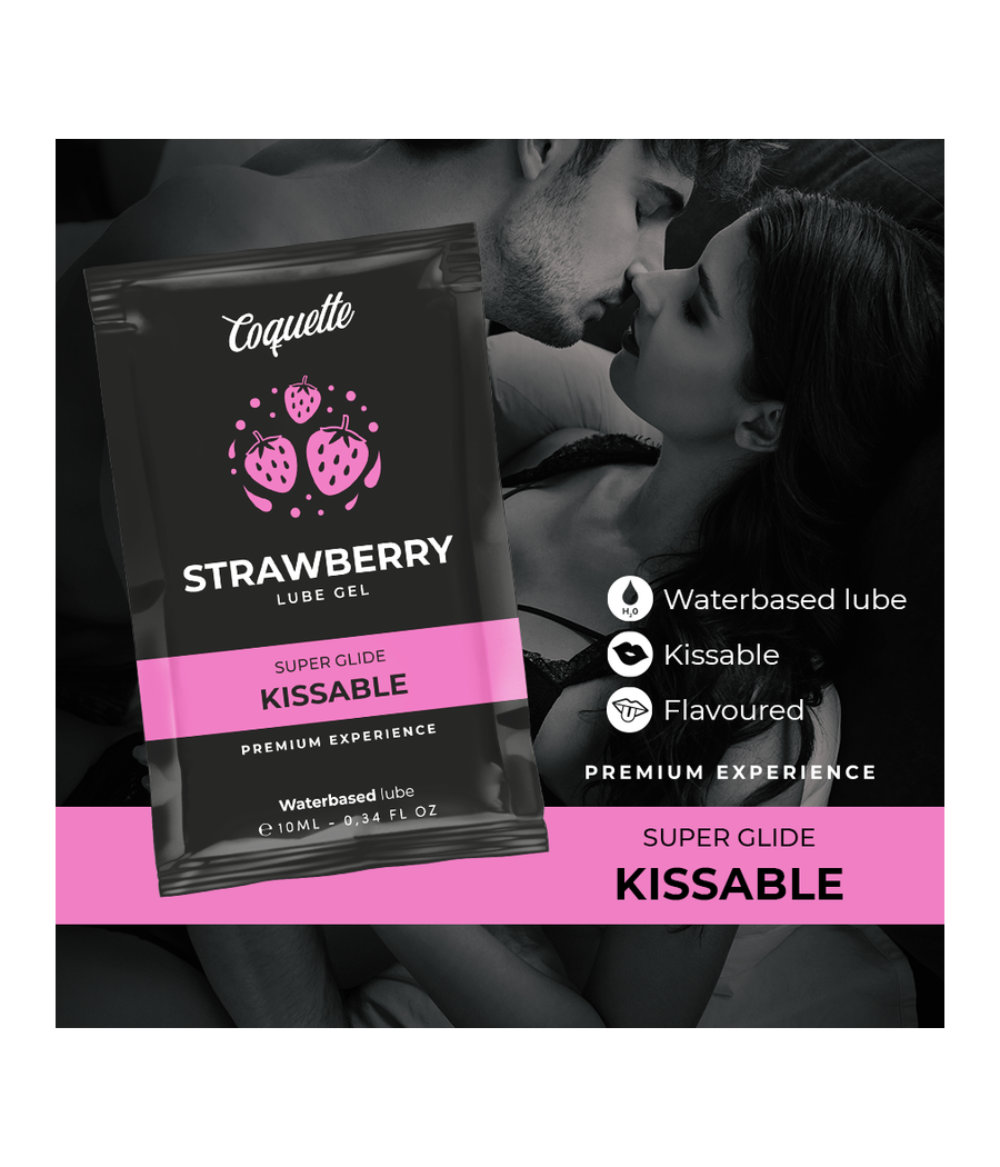 COQUETTE COSMETICS - LUBRIFIANT KISSABLE BASE DEAU DE FRAISE POCHE 10 ML