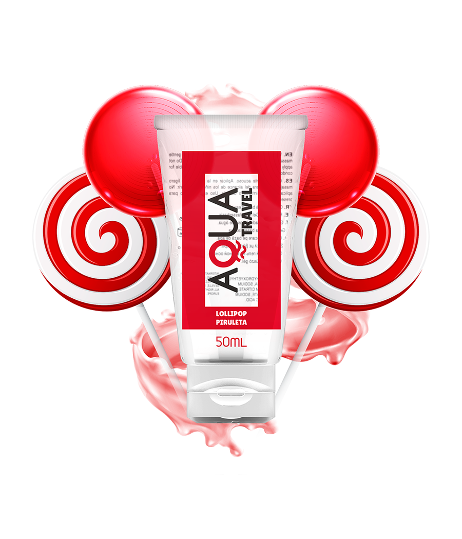 AQUA TRAVEL - LOLLIPOP FLAVOUR WATERBASED LUBRICANT - 50 ML