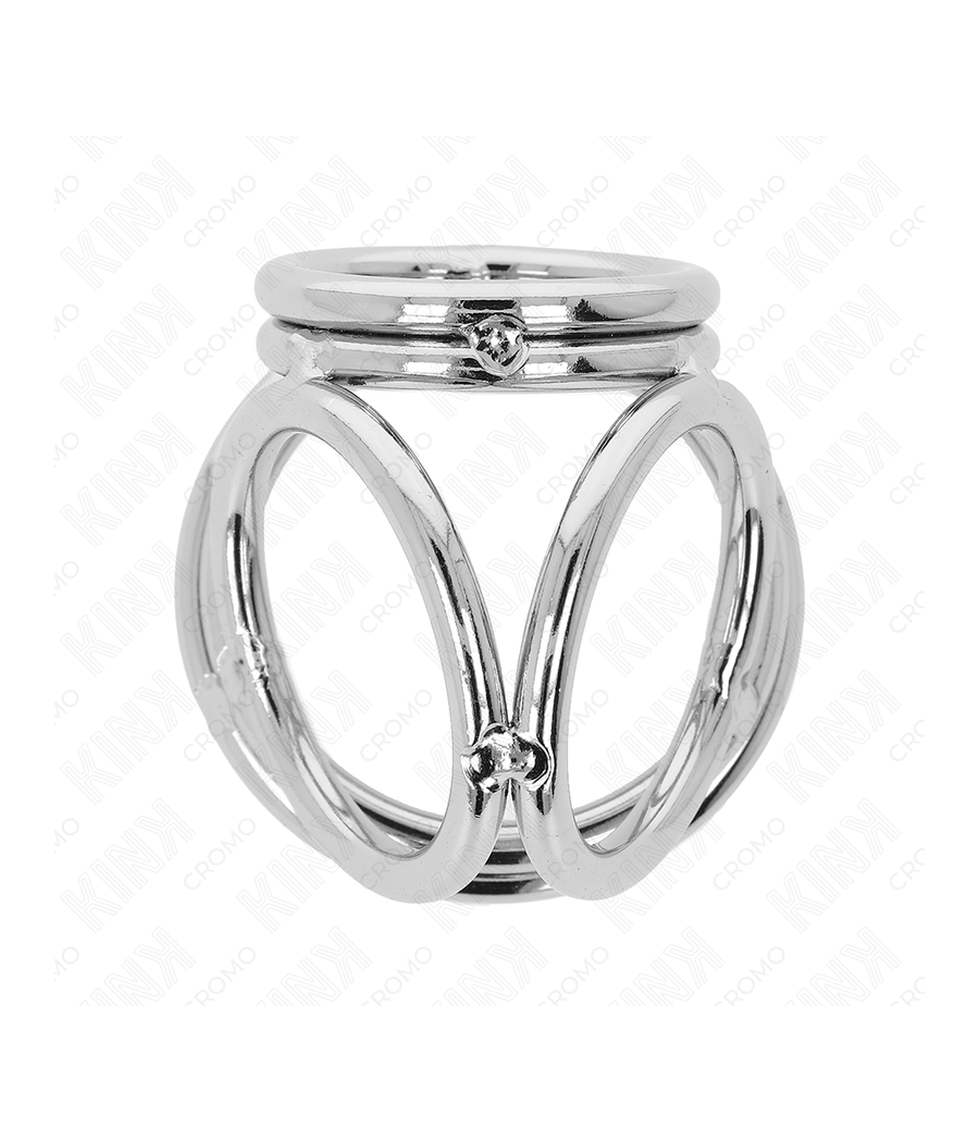 KINK - DREIFACH CHROM METALL PENISRING 3,8 CM BIS 5 CM MODELL 1