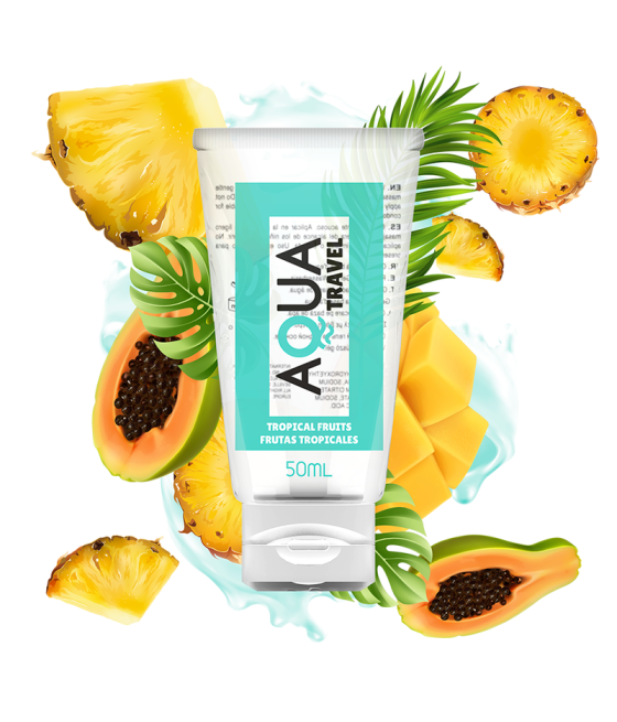 AQUA TRAVEL - FLAVOUR WATERBASED LUBRICANT TROPICAL FRUITS - 50 ML