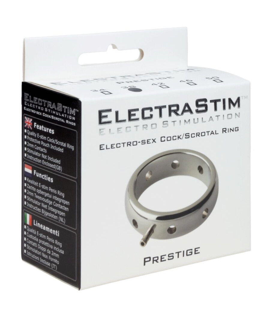 ELECTRASTIM - ANNEAU PÉNIS ÉLECTROMAGNÉTIQUE PRESTIGE EN MÉTAL 50 MM