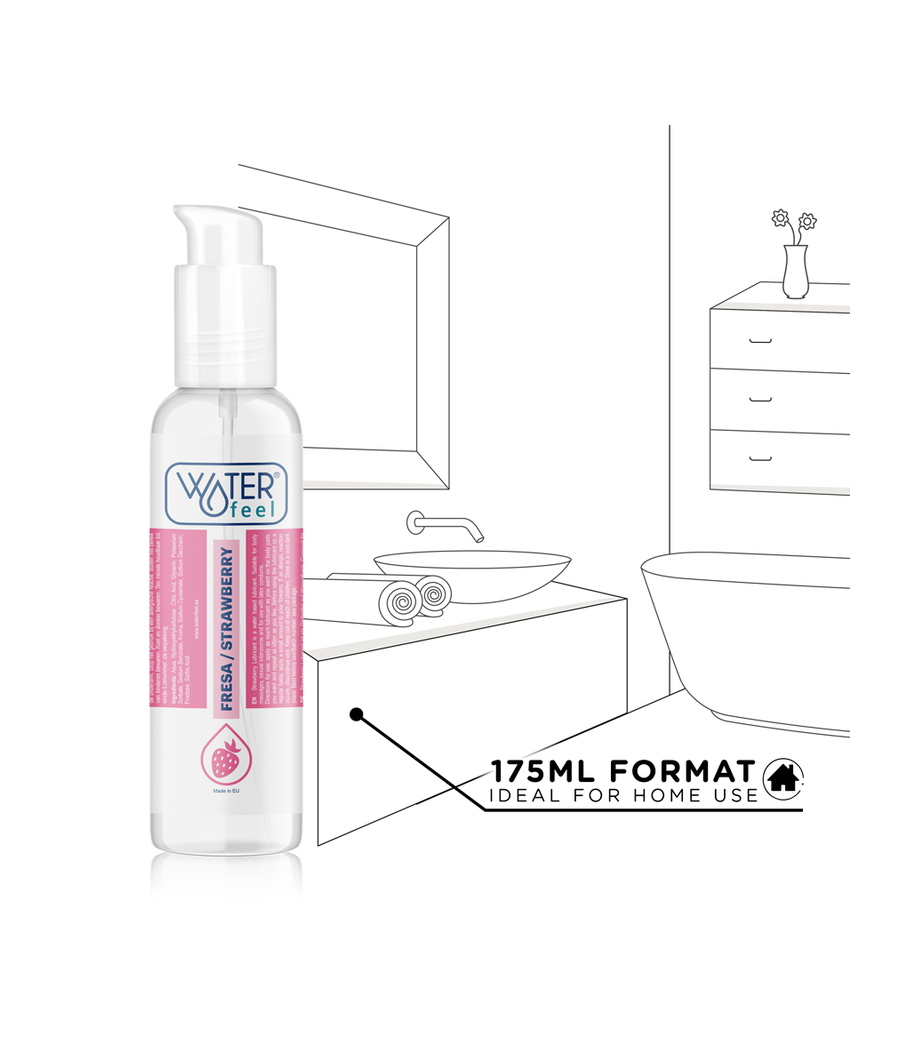 WATERFEEL - LUBRIFICANTE À BASE DE ÁGUA DE MORANGO 175 ML