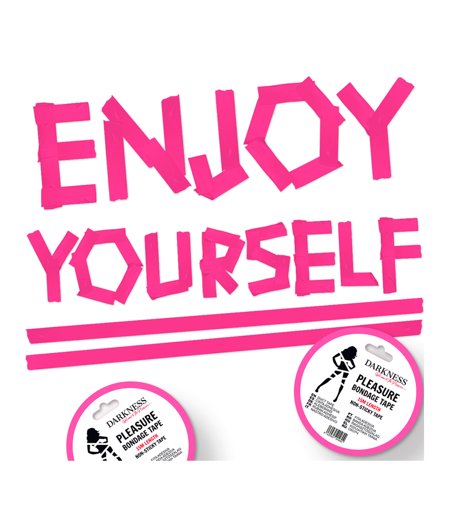 DARKNESS - NASTRO BONDAGE ROSA NON APPICCICOSO 15 M