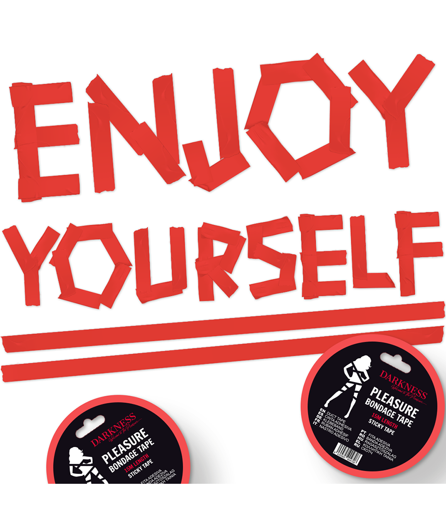 DARKNESS - RUBAN ADHÉSIF BONDAGE ROUGE 15M