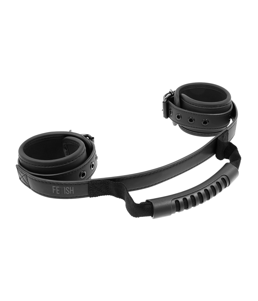 FETISH SUBMISSIVE - NOPRENE LINING HANDCUFFS WITH HANDLE