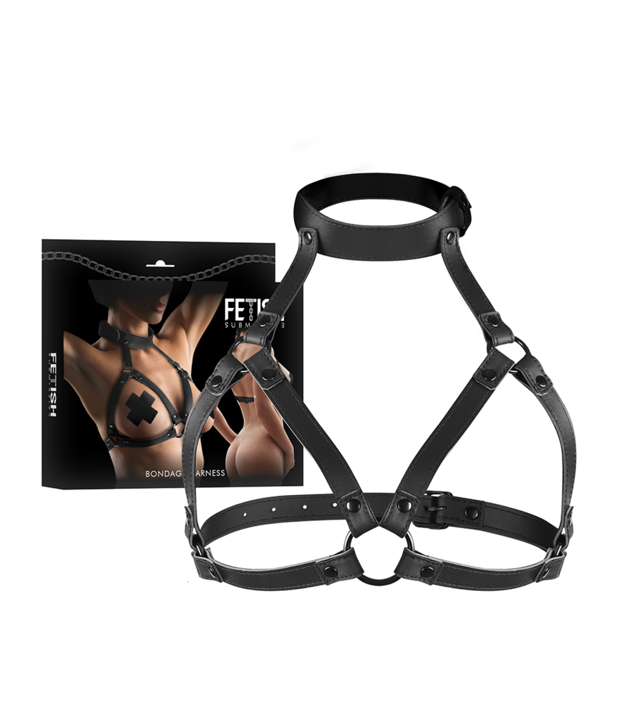 FETISH SUBMISSIVE BONDAGE - ADJUSTABLE CHEST HARNESS