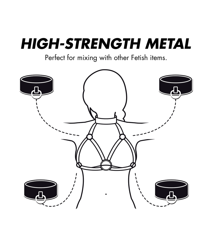 FETISH SUBMISSIVE BONDAGE - ADJUSTABLE CHEST HARNESS