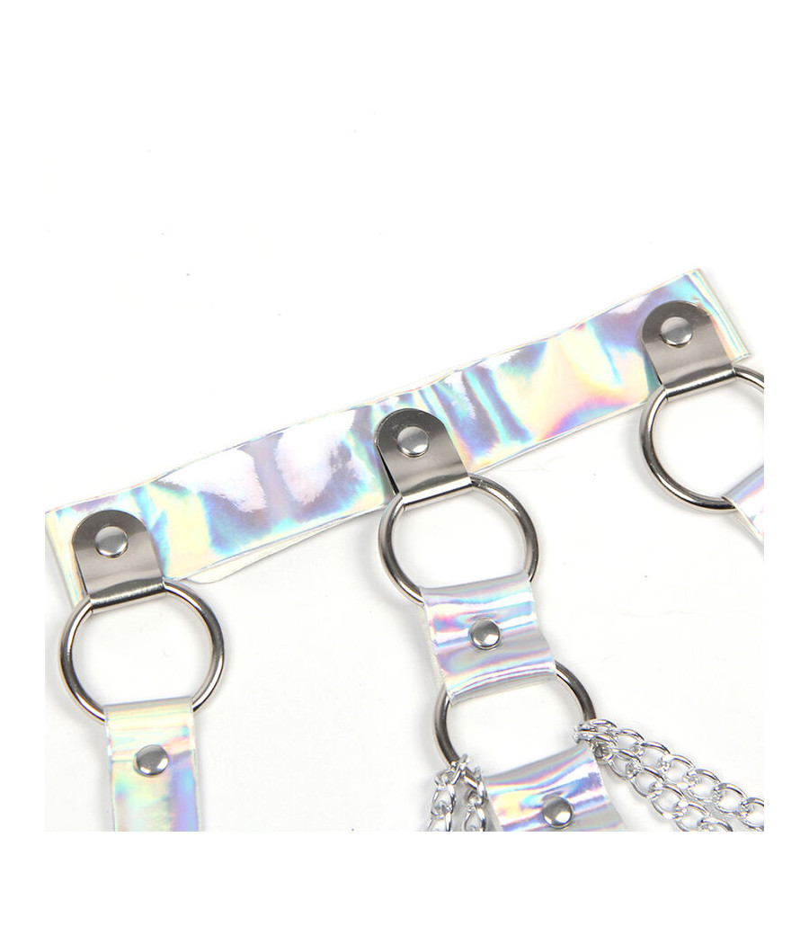 SUBBLIME - 953737 BRUSTGURT MIT RINGEN UND KETTEN SILBER EINE GRÖSSE