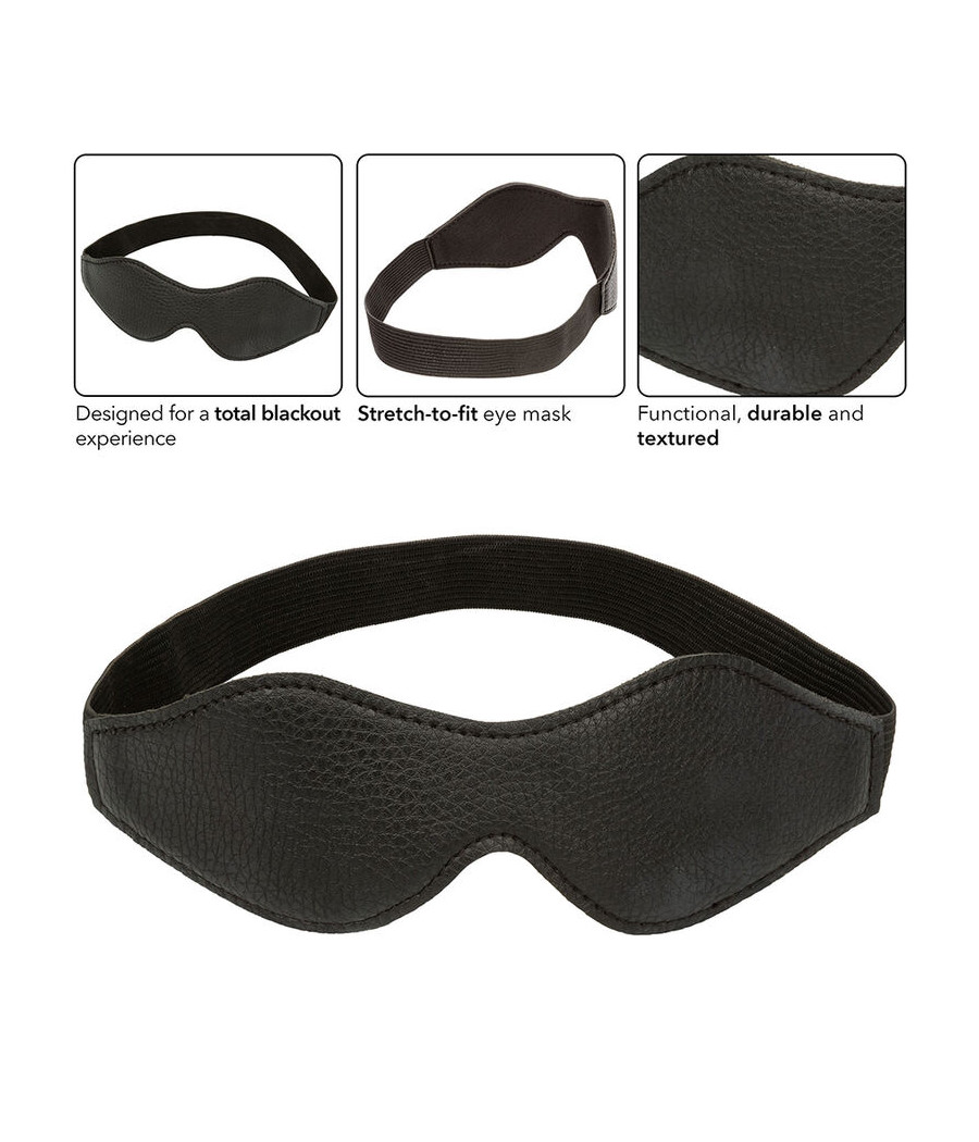 CALEXOTICS - NOCTURNAL MASQUE POUR LES YEUX EN CUIR PVC NOIR