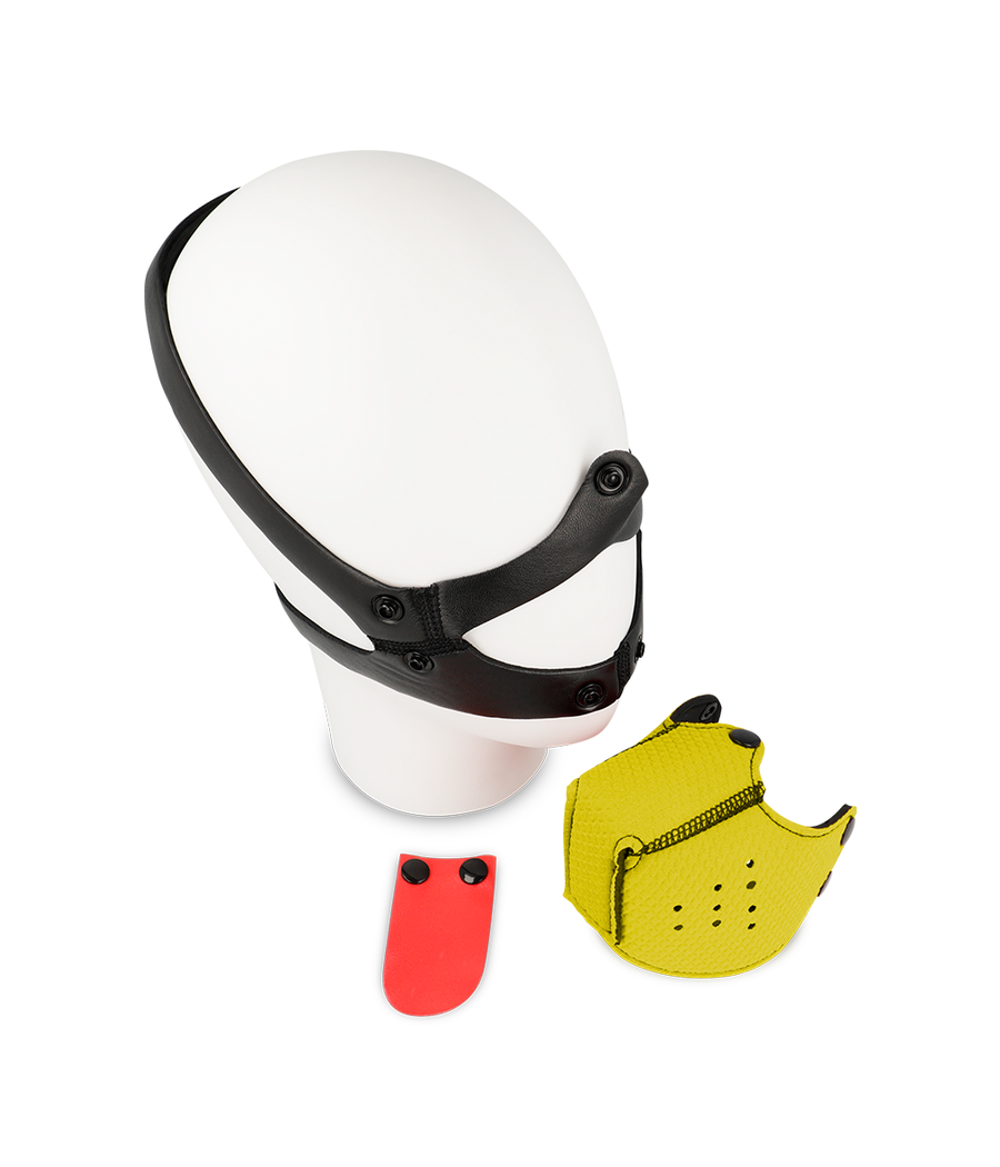 OHMAMA FETISH DOG MUZZLE - YELLOW