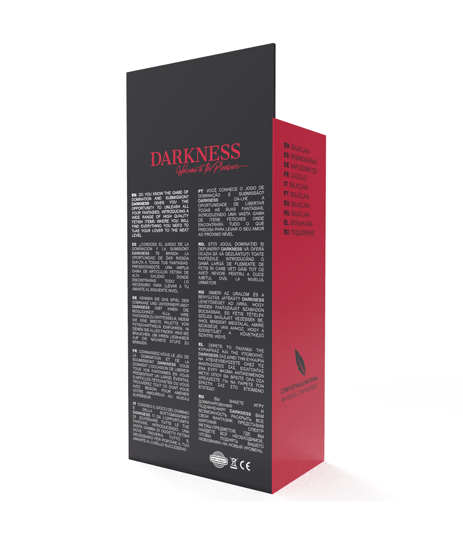 DARKNESS - MSCARA DE SUBMISSO PRETA