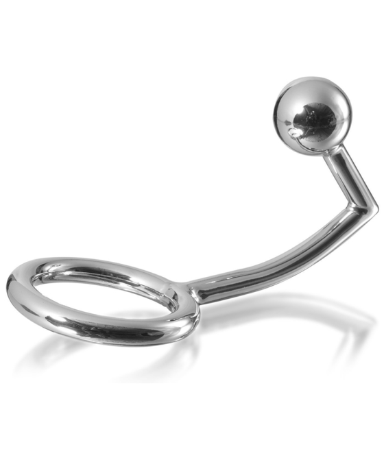 METAL HARD - COCK RING ANILLO CON GANCHO INTRUDER ANAL 40MM