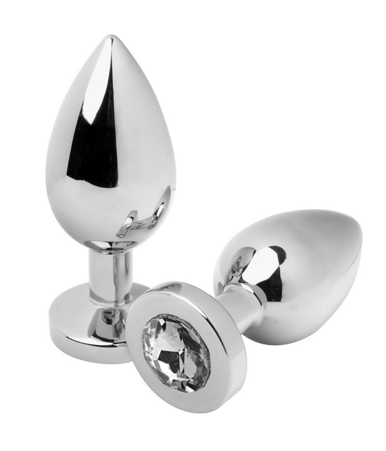 METAL HARD - ANAL PLUG DIAMOND TRANSPARENTE SMALL 5.71CM