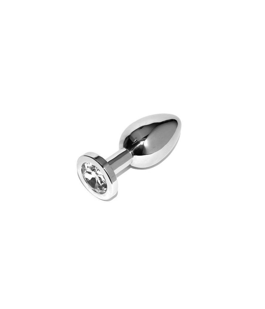 METAL HARD - PLUG ANAL DIAMANT TRANSPARENT PETIT 5,71CM
